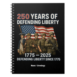 Amerikas 250. Geburtstag der Militärparade der US- Notizblock