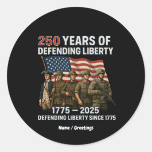 Amerikas 250. Geburtstag der Militärparade der US- Runder Aufkleber