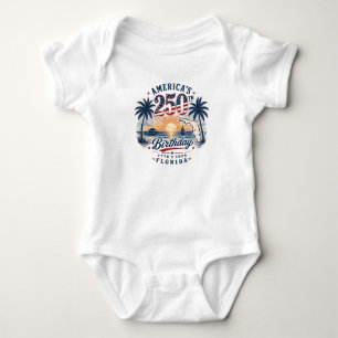 Amerikas 250. Geburtstag Florida Thema Tropisch Baby Strampler