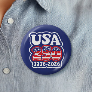 Amerikas 250. Geburtstag - Groovy USA 250 Button