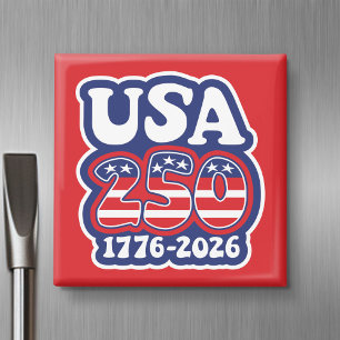Amerikas 250. Geburtstag - Groovy USA 250 Magnet