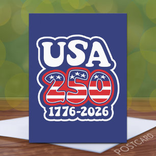 Amerikas 250. Geburtstag - Groovy USA 250 Postkarte