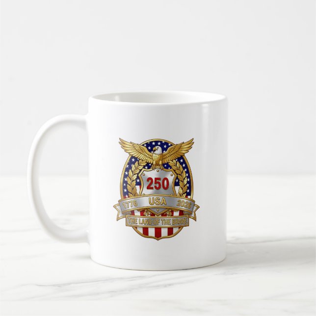 Amerikas 250. Geburtstag Kaffeetasse (Links)