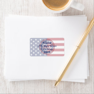 Amerikas 250. Geburtstag mit der USA-Flagge Adressaufkleber