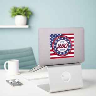 Amerikas 250. Geburtstag mit der USA-Flagge Aufkleber