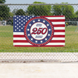 Amerikas 250. Geburtstag mit der USA-Flagge Banner