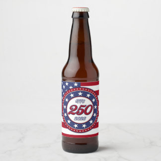 Amerikas 250. Geburtstag mit der USA-Flagge Bierflaschenetikett