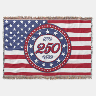Amerikas 250. Geburtstag mit der USA-Flagge Decke