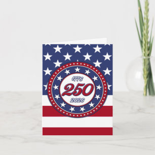 Amerikas 250. Geburtstag mit der USA-Flagge Einladung