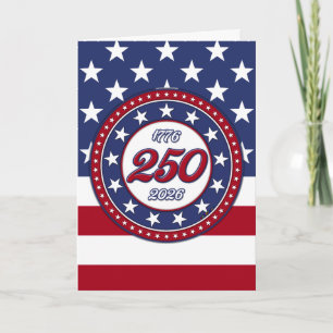 Amerikas 250. Geburtstag mit der USA-Flagge Einladung