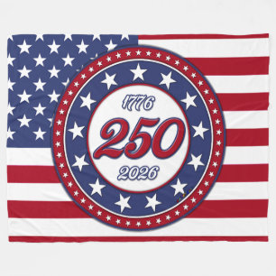 Amerikas 250. Geburtstag mit der USA-Flagge Fleecedecke
