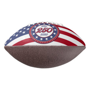 Amerikas 250. Geburtstag mit der USA-Flagge Football