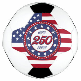 Amerikas 250. Geburtstag mit der USA-Flagge Fußball