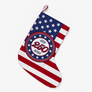 Amerikas 250. Geburtstag mit der USA-Flagge Kleiner Weihnachtsstrumpf