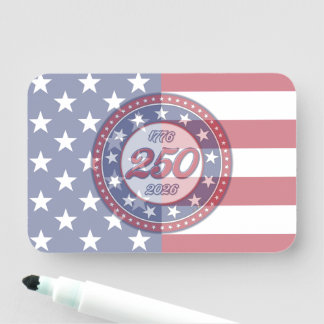 Amerikas 250. Geburtstag mit der USA-Flagge Namensschild