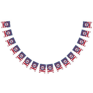Amerikas 250. Geburtstag mit der USA-Flagge Wimpelkette
