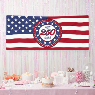 Amerikas 250. Geburtstag mit USA-Flagge Banner