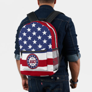 Amerikas 250. Geburtstag mit USA-Flagge Bedruckter Rucksack