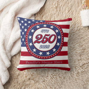 Amerikas 250. Geburtstag mit USA-Flagge Kissen