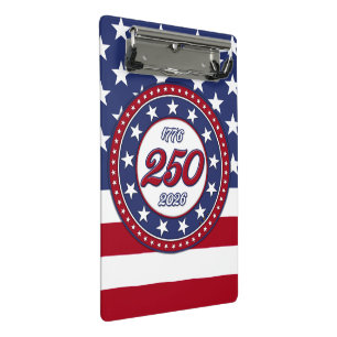 Amerikas 250. Geburtstag mit USA-Flagge Mini Klemmbrett