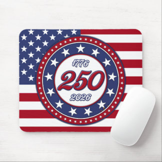 Amerikas 250. Geburtstag mit USA-Flagge Mousepad