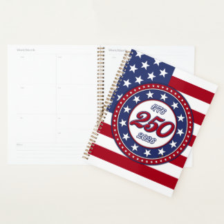 Amerikas 250. Geburtstag mit USA-Flagge Planer