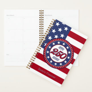 Amerikas 250. Geburtstag mit USA-Flagge Planer
