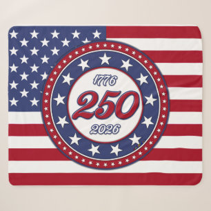 Amerikas 250. Geburtstag mit USA-Flagge Sherpadecke