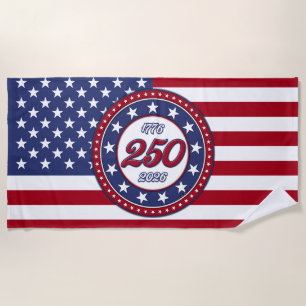 Amerikas 250. Geburtstag mit USA-Flagge Strandtuch