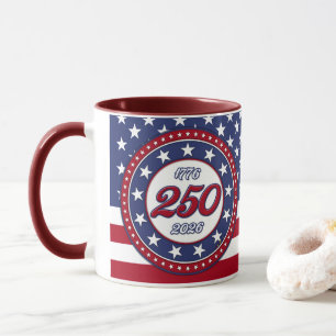 Amerikas 250. Geburtstag mit USA-Flagge Tasse