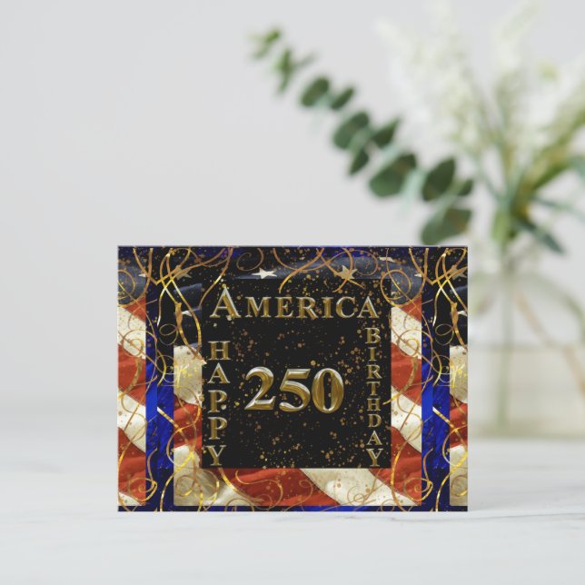 Amerikas 250. Geburtstag! Postkarte (Stehend Vorderseite)