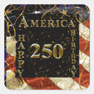 Amerikas 250. Geburtstag! Quadratischer Aufkleber