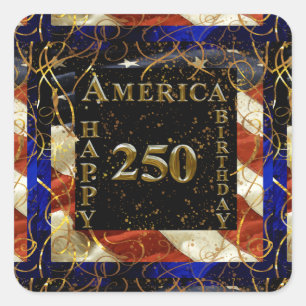 Amerikas 250. Geburtstag! Quadratischer Aufkleber