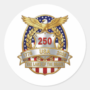 Amerikas 250. Geburtstag Runder Aufkleber