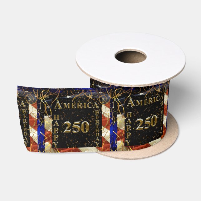 Amerikas 250. Geburtstag! Satinband (Spule)
