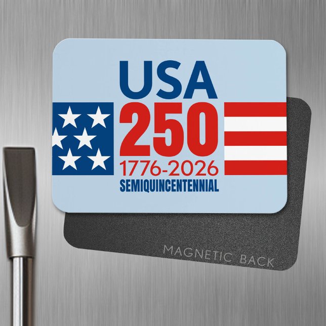 Amerikas 250. Geburtstag - Stars Stripes USA 250 Magnet (USA 250 Magnet - Celebrate America)