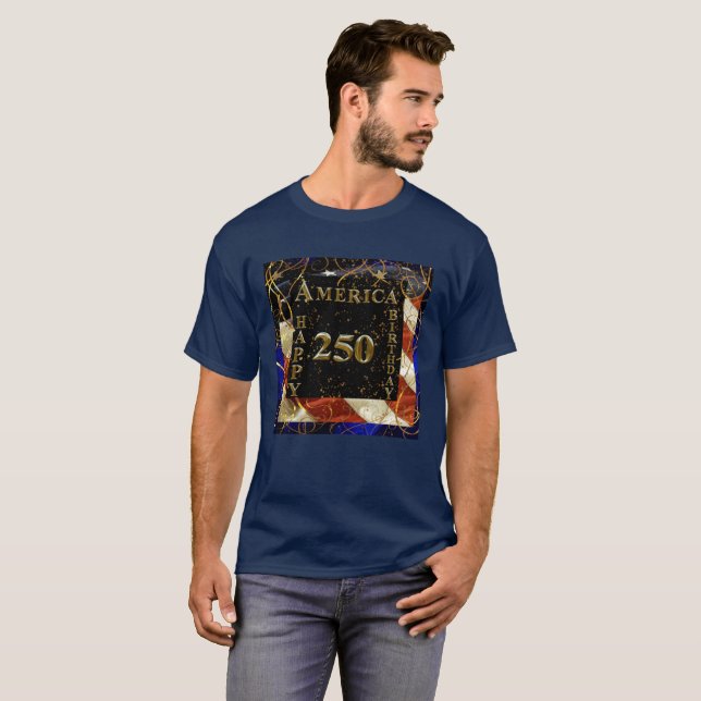 Amerikas 250. Geburtstag! T-Shirt (Vorne ganz)