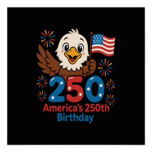 Amerikas 250. Geburtstag - US-Flagge 250 Jahre Ann Poster