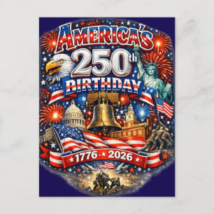 Amerikas 250. Geburtstag USA Patriotisch Postkarte
