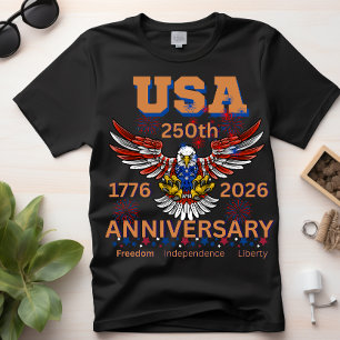 Amerikas 250. Geburtstag Weißkopfseeadler 4. Juli T-Shirt