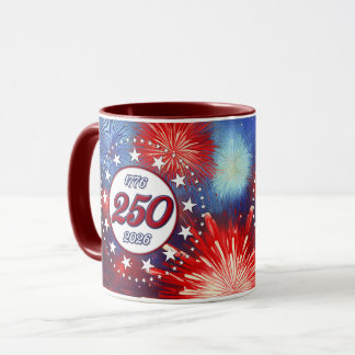 Amerikas 250. Geburtstags-Grafische Feuerwerksexpl Tasse