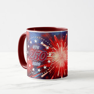Amerikas 250. Geburtstags-Grafische Feuerwerksexpl Tasse