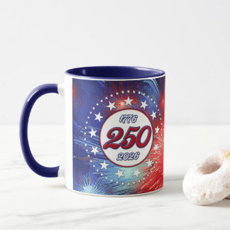 Amerikas 250. Geburtstags-Grafische Feuerwerkswolk Tasse