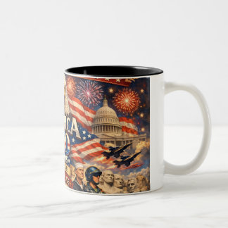 Amerikas 250. Geburtstags-Kaffeetasse Zweifarbige Tasse