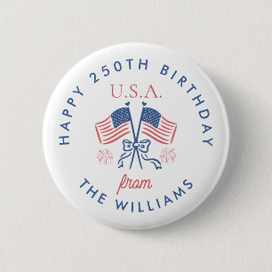 Amerikas 250. Geburtstags-Party-Button Button