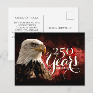 Amerikas 250. Geburtstags-Patriotismus-Adler-Postk Postkarte