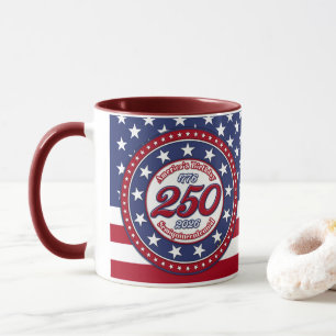 Amerikas 250. Geburtstags-Semiquincentennial-Flagg Tasse