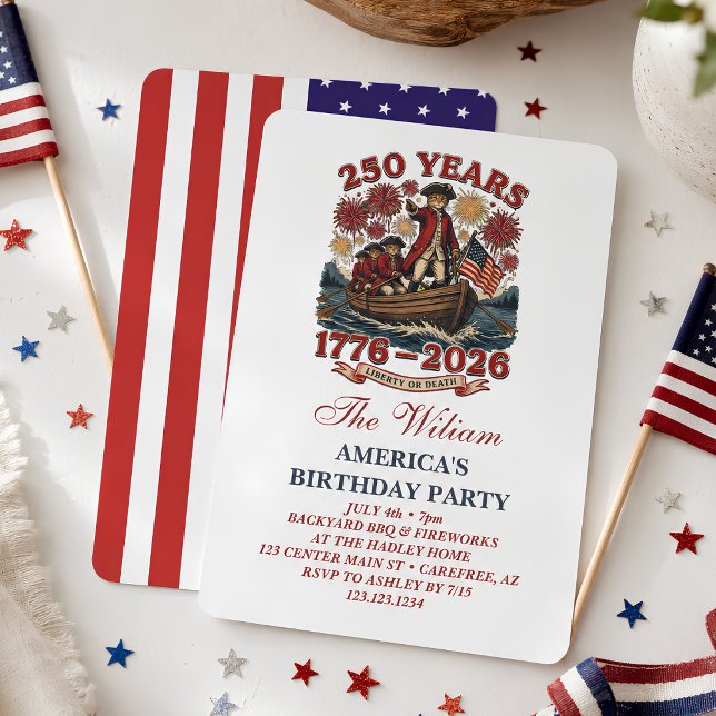 Amerikas 250. Geburtstagsfeier  Einladung (Von Creator hochgeladen)