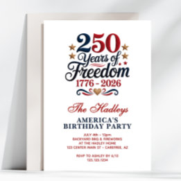 Amerikas 250. Geburtstagsfeier Einladung