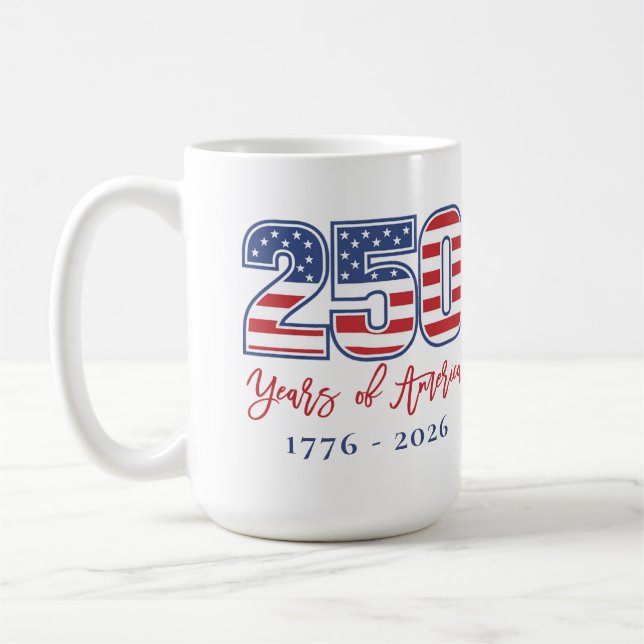 Amerikas 250. Geburtstagsfeier Kaffeetasse (Links)